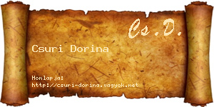Csuri Dorina névjegykártya