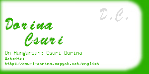 dorina csuri business card